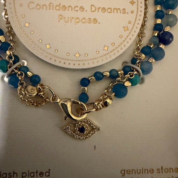 Unwritten Blue and Gold Multi-Strand Bracelet - Picture 3 of 6